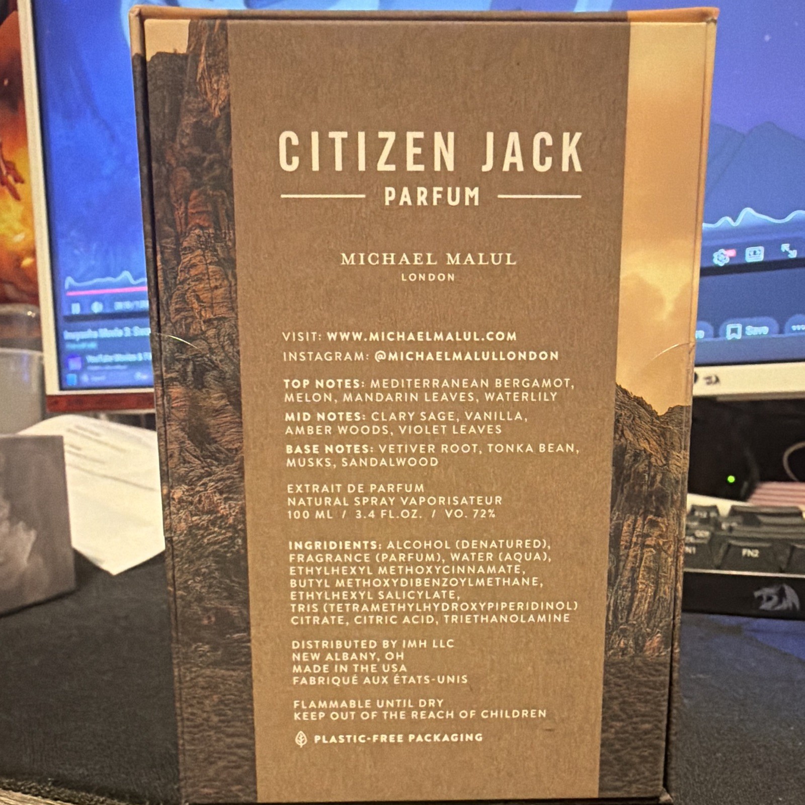 Michael Malul London Citizen Jack Parfum Spray 3.4 fl oz Bergamot Melon Vanilla