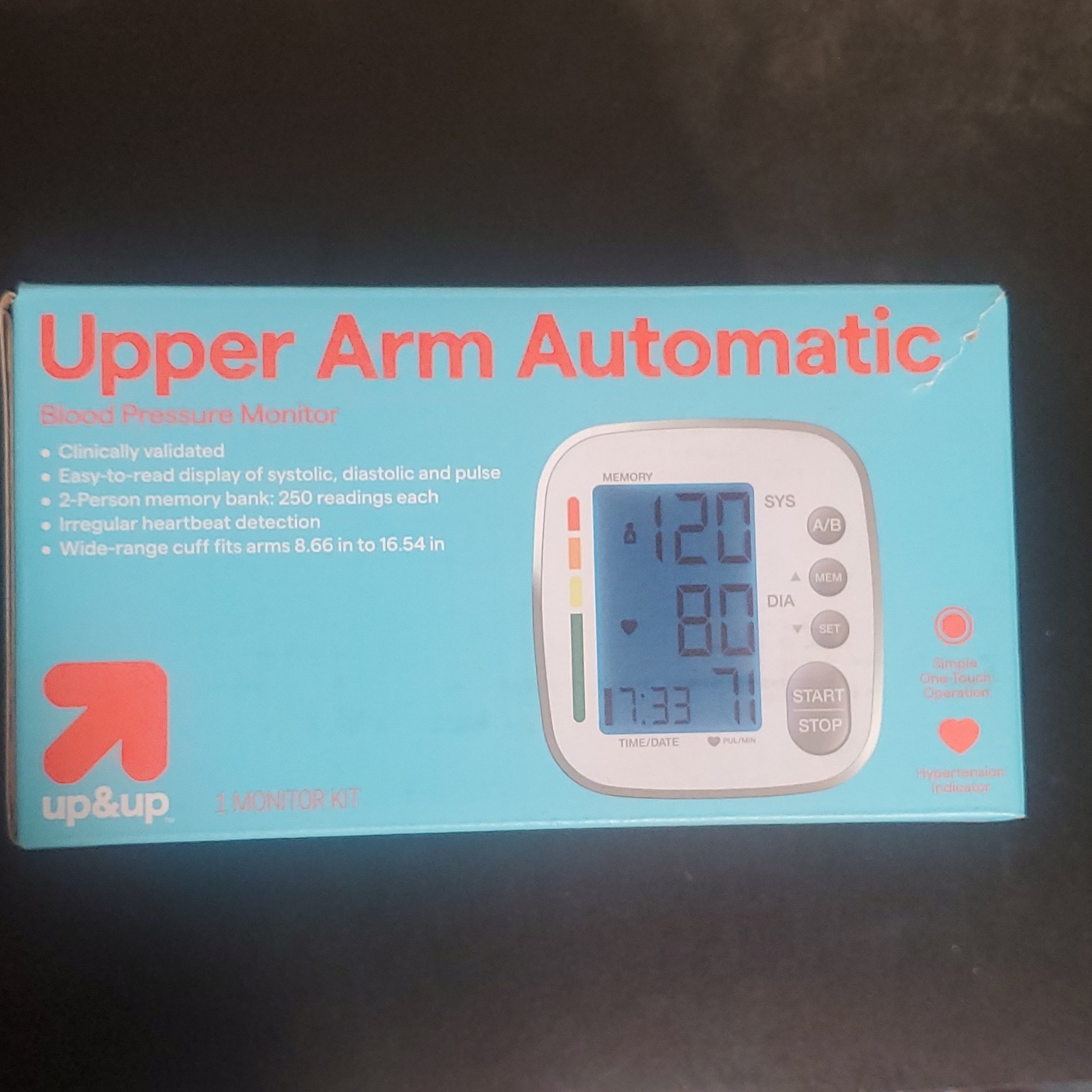 up & up Automatic Upper Arm Blood Pressure Monitor w/ Memory