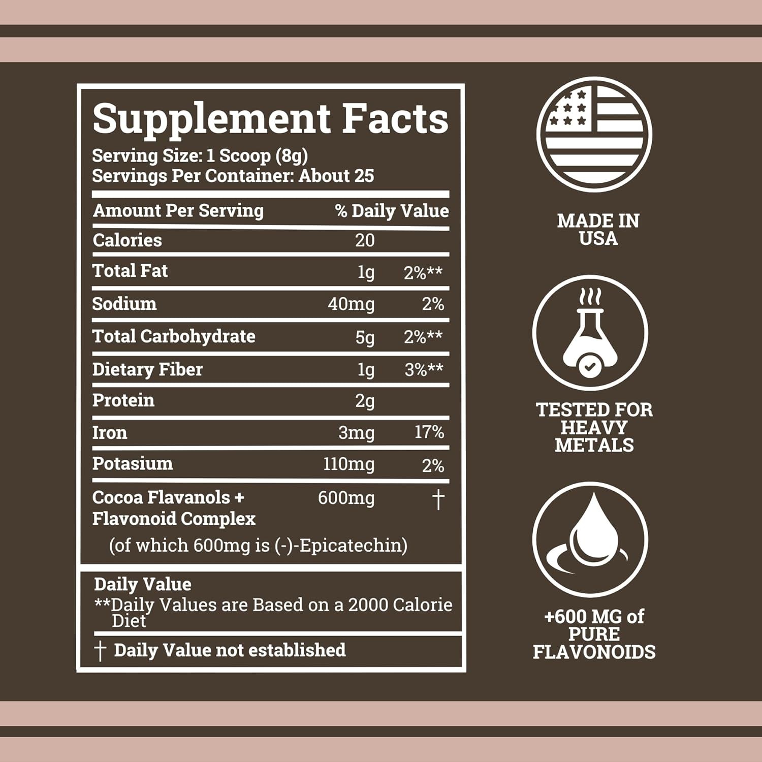 2 PCS Black Forest High Flavanol Cocoa Powder (1200mg Flavanols & Flavonoids Sup