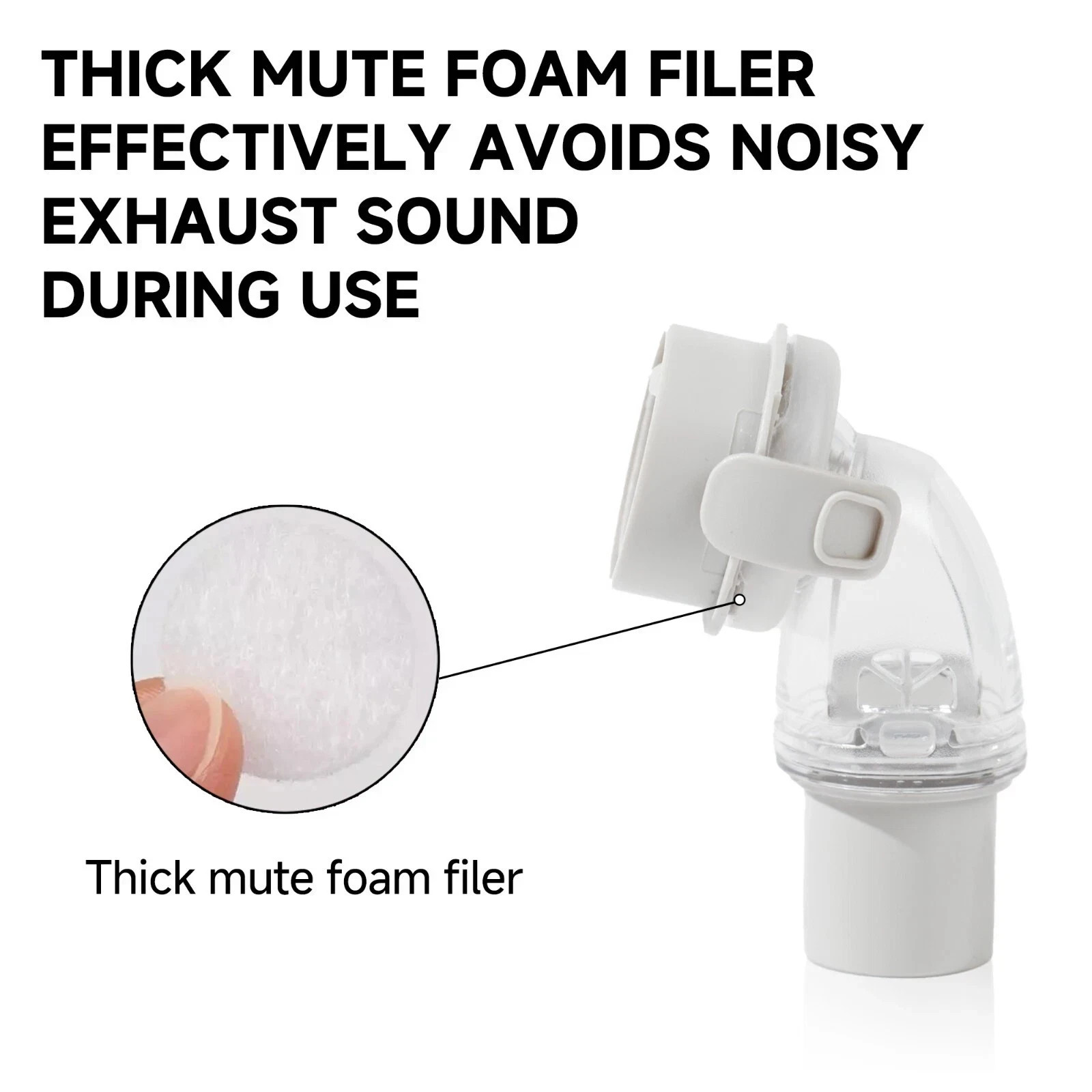2 Pcs Resmed AirFit F20/F30 Replacement QuietAir Elbow for CPAP Mask