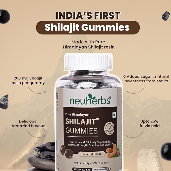 Pure Himalayan Shilajeet (30 Gummies) 200mg Extremley Potent Fulvic Acid Organic