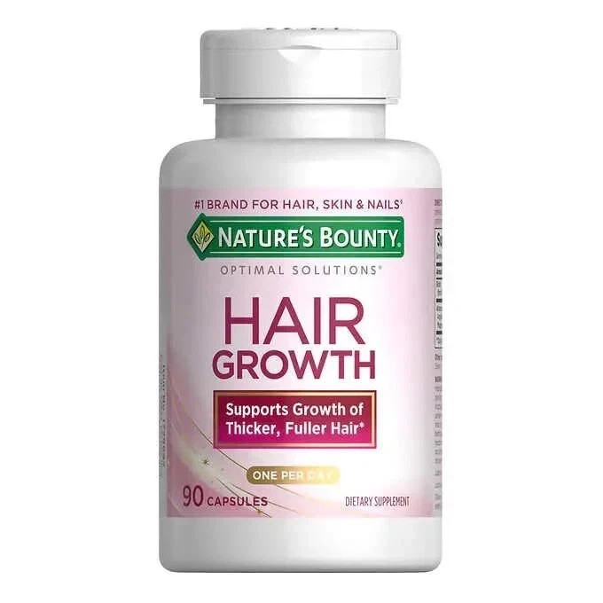 3-Pack Nature’s Bounty Hair Growth Supplement 90Ct Each, New Series, Exp 12/2027