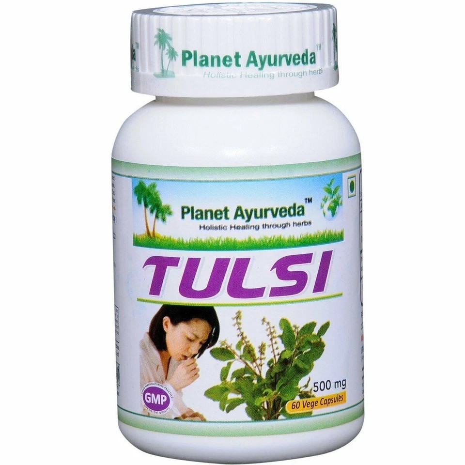 Planet Ayurveda Tulsi Capsules – 60 Capsules
