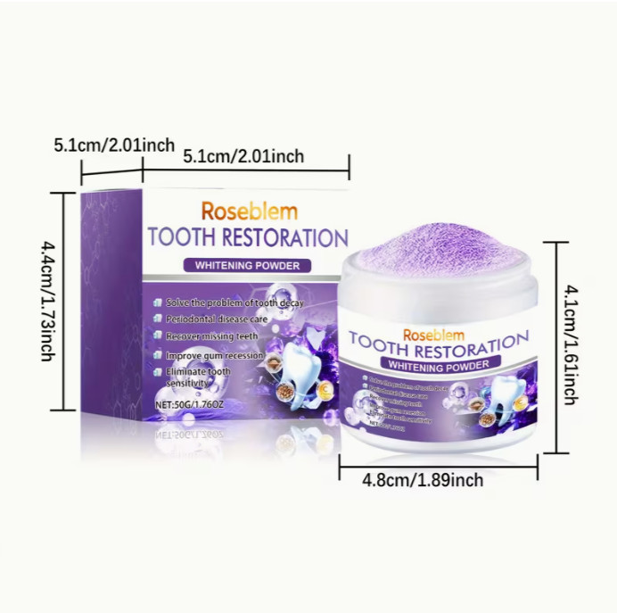 2PCS Purple Tooth Whitening Powder for Sensitive Teeth & Fresh Breath Oral Care