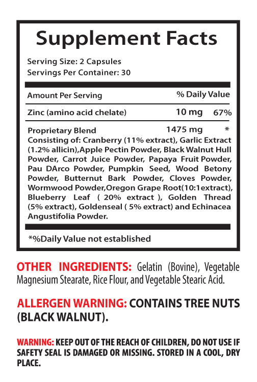 parasite pills for humans – ANTI PARASITE COMPLEX 1500MG 2B – apple pectin organ