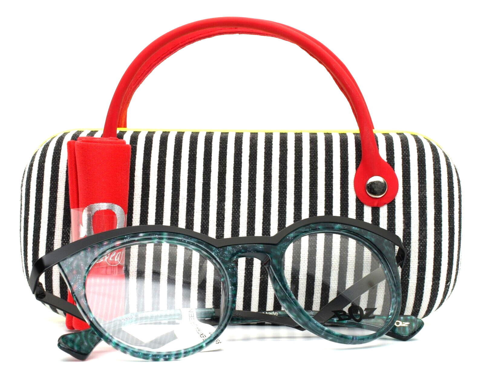 BOZ by JF REY Extra 4000 Green Black Womens Semi Cat Eye Eyeglasses 47-20-140