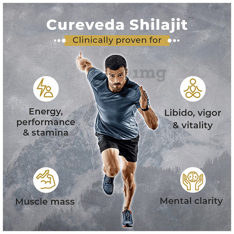Cureveda Himalayan Shilajit Resin 20GM | Ginger Honey Flavour I Duty Free In USA