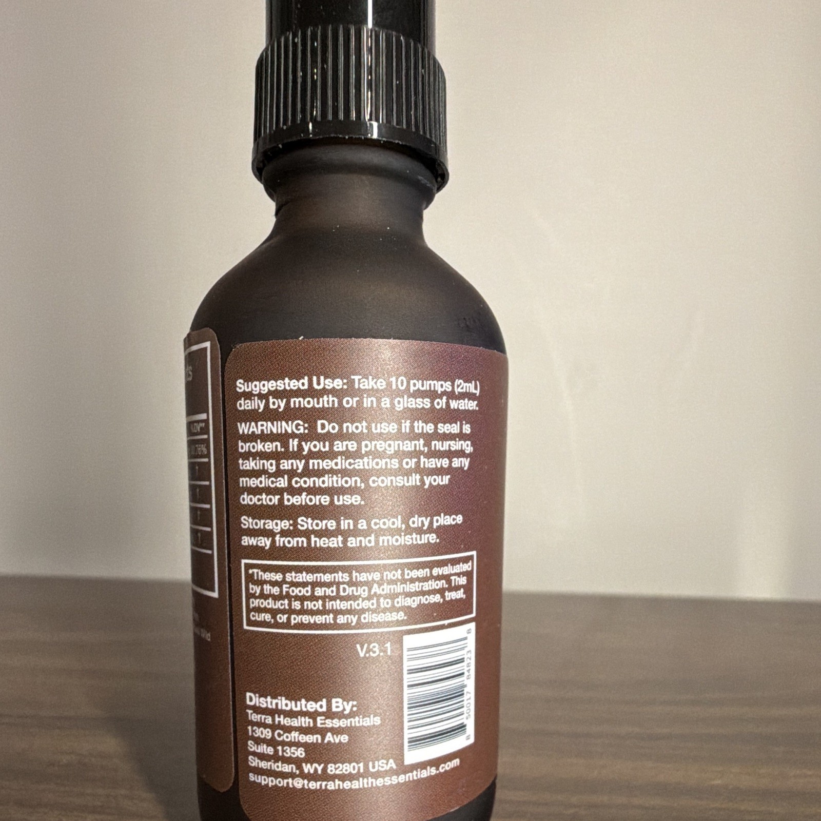 Terra Health Essentials Liposomal Glutathione Liquid Wild Cherry 2 fl oz (60 ml)