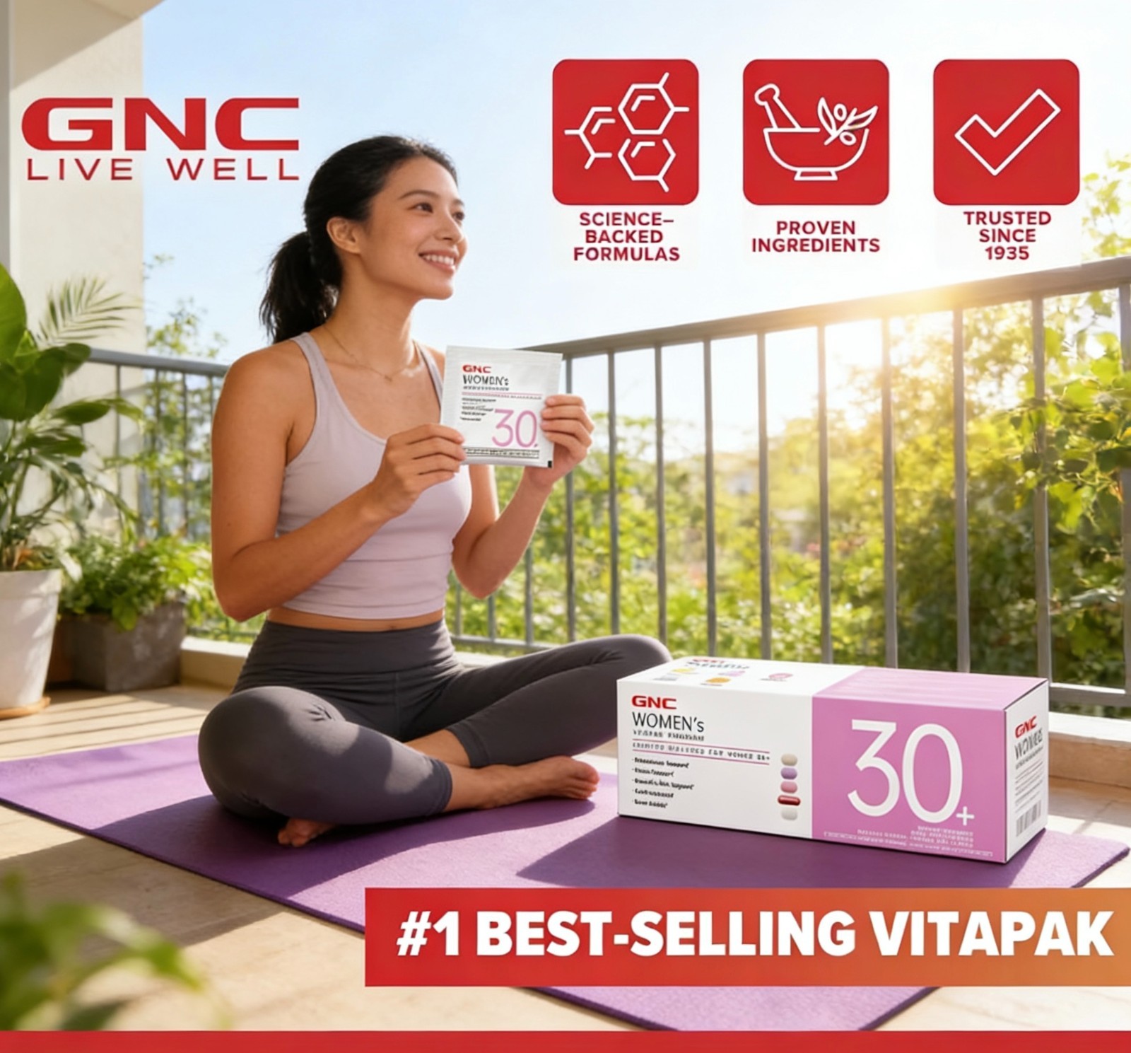 GNC Women’s Vitapak Program 30+ Curated Wellness for Women 30-Day Supply