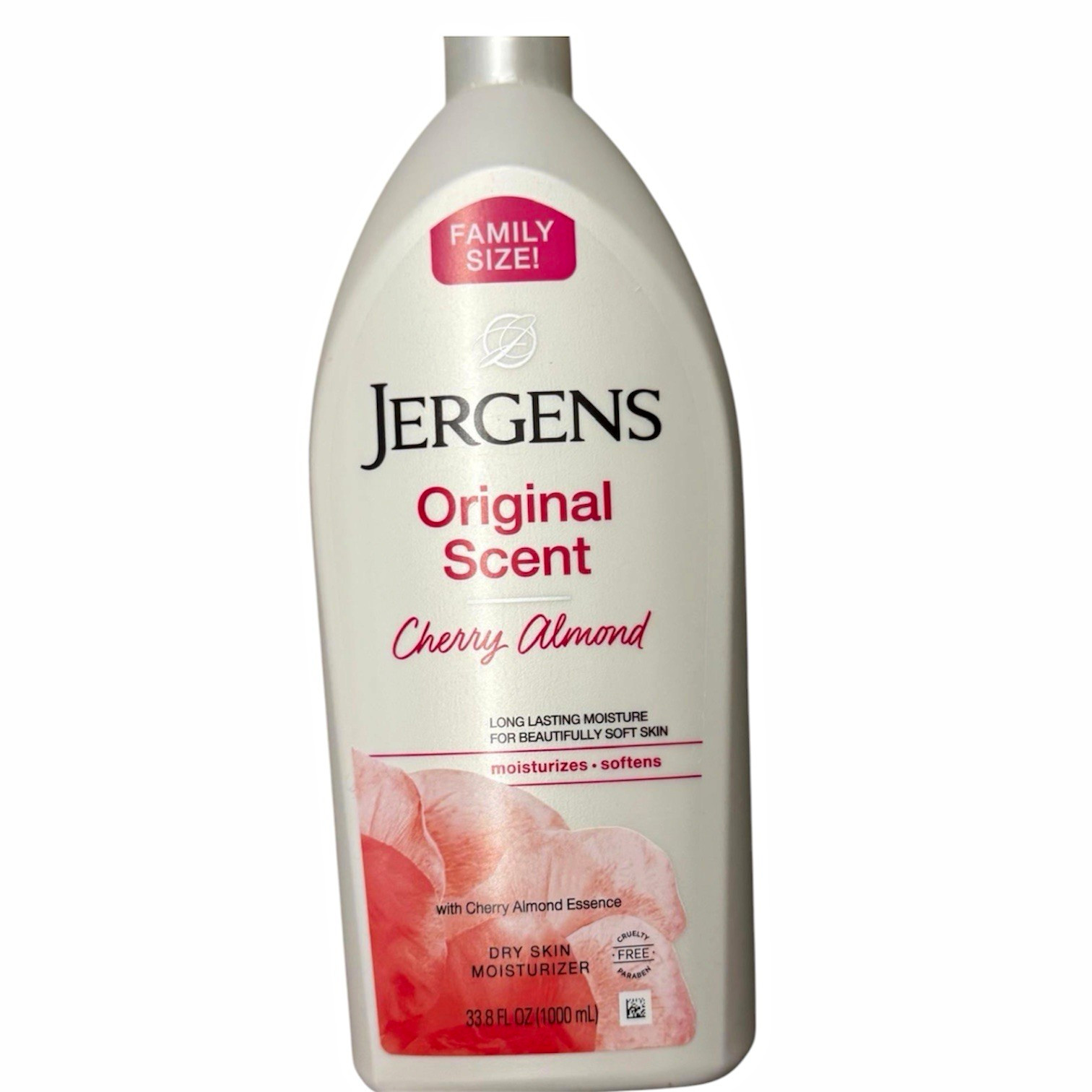 Jergens Cherry Almond Dry Skin Body Lotion Long Lasting Moisture 33.8 fl oz