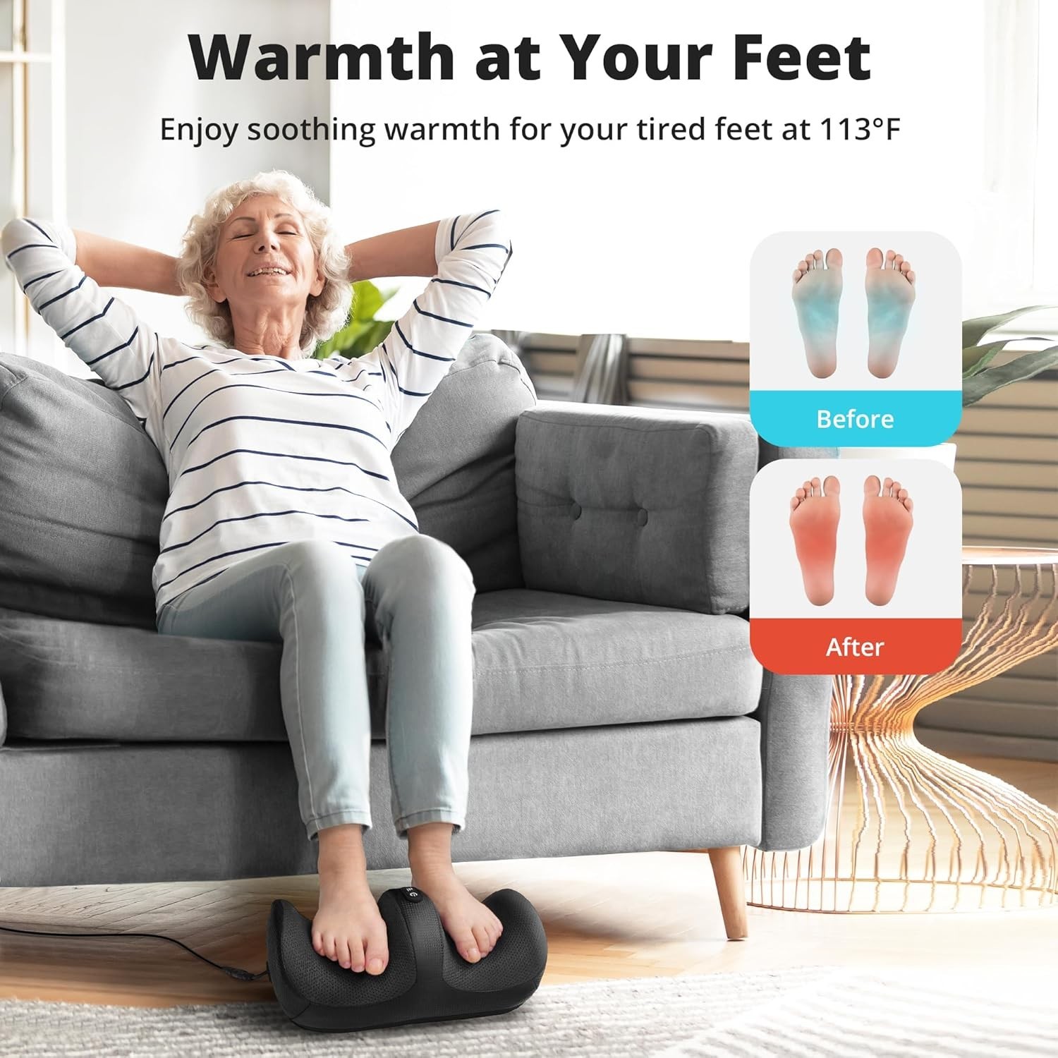 Soothing Shiatsu Foot Massager with Breathable Fabric – Perfect for Daily Use