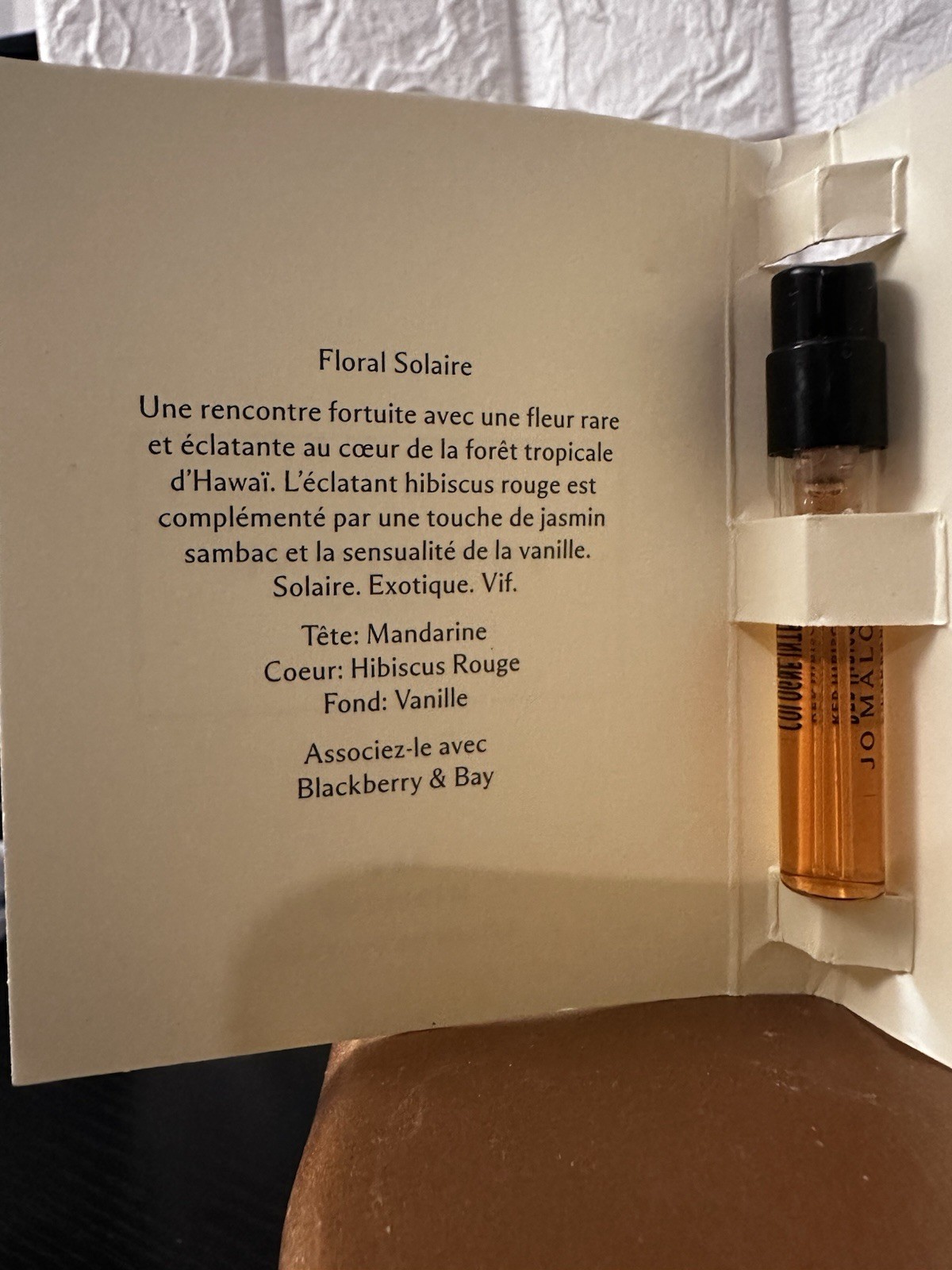 Jo Malone London Red Hibiscus Cologne Intense Spray Sample 0.05 fl oz