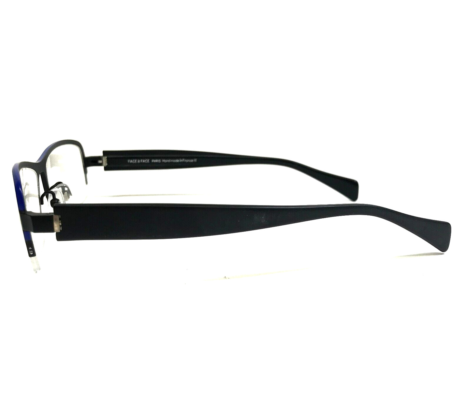 Face a Face Eyeglasses Frames Loris 1 9231 Black Blue Rectangle 55-18-135