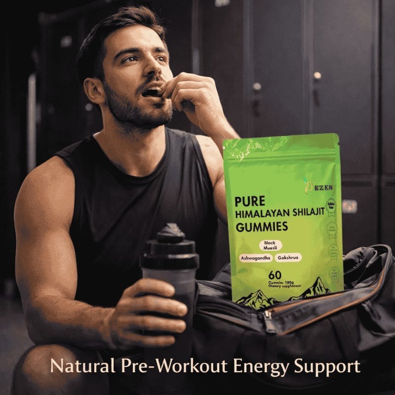 DEZEN Pure Himalayan Shilajit Gummies 3000mg with Ashwagandha 60 Count 180g