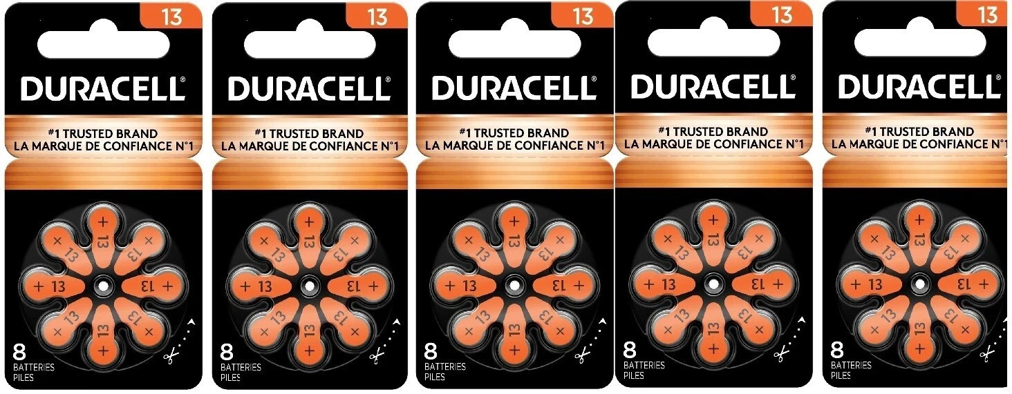 Duracell Activair Mercury Free Hearing Aid Batteries Size 13 (8-240). Exp-2029