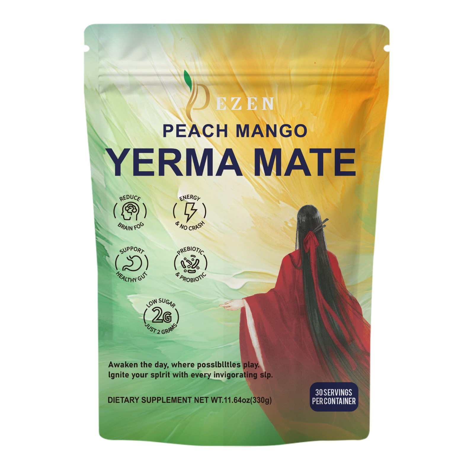DEZEN Yerba Mate Tea & Calm Magnesium Powder | Combo Pack