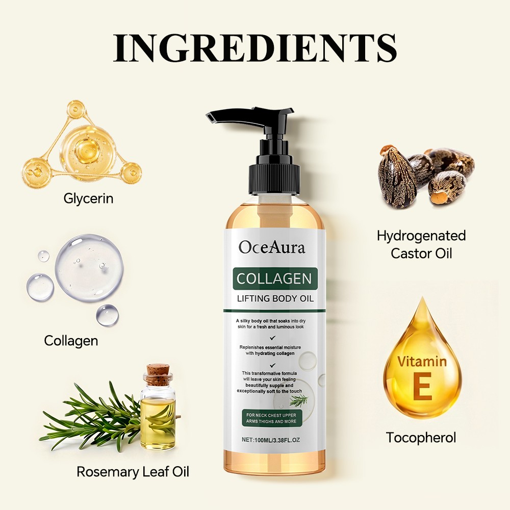 Collagen Lifting Firming Body Oil Skin Tightening Hydrating Massage Oil