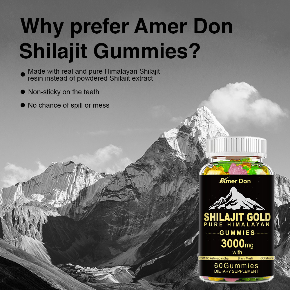 Himalayan Shilajit GOLD Gummies, Organic, Extremely Potent 3000 mg, Fulvic Acid
