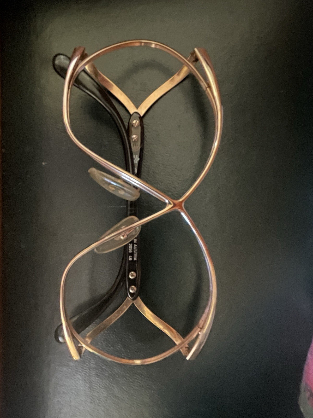 Christian Dior Vintage Gold Rimmed Eye Glasses Frames Model 2056