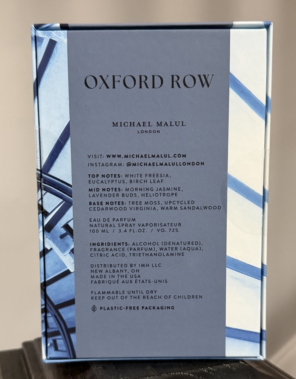 Michael Malul London Oxford Row Eau de Parfum Spray 3.4 fl oz Regular Size