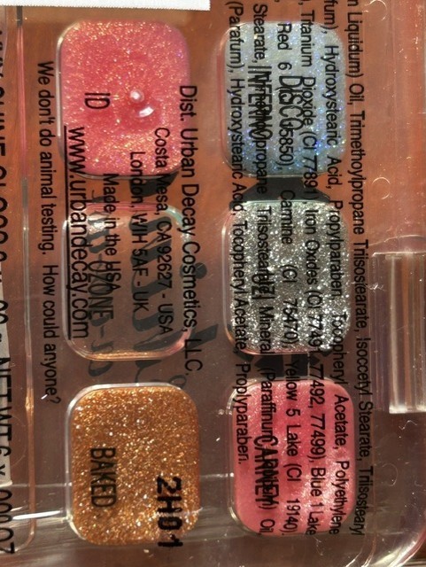 Vintage Urban Decay XXX Shine A-go-go Mini XXX Shine Lip Gloss palette +mirror