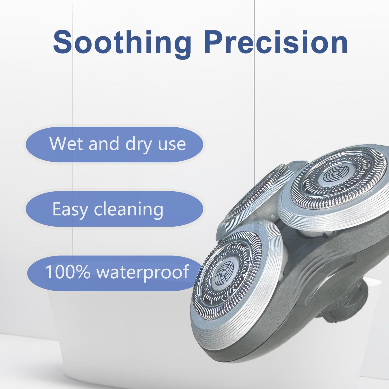 Replacement Shaver Heads for Philips Norelco 9000 S8000, Double-Layer Blades, RQ