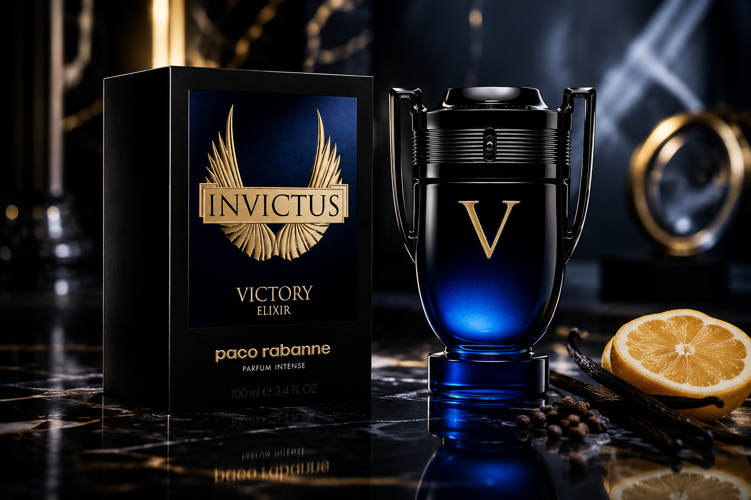 Invictus Victory Elixir by Paco Rabanne 3.4 oz Parfum Intense FREE DELEVERY