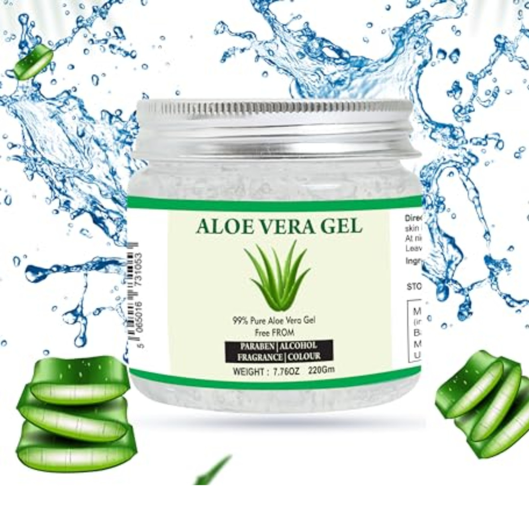 Aloe Vera Gel | 100% Pure Natural Aloe Gel | For Moisturizing Face Skin & Hair