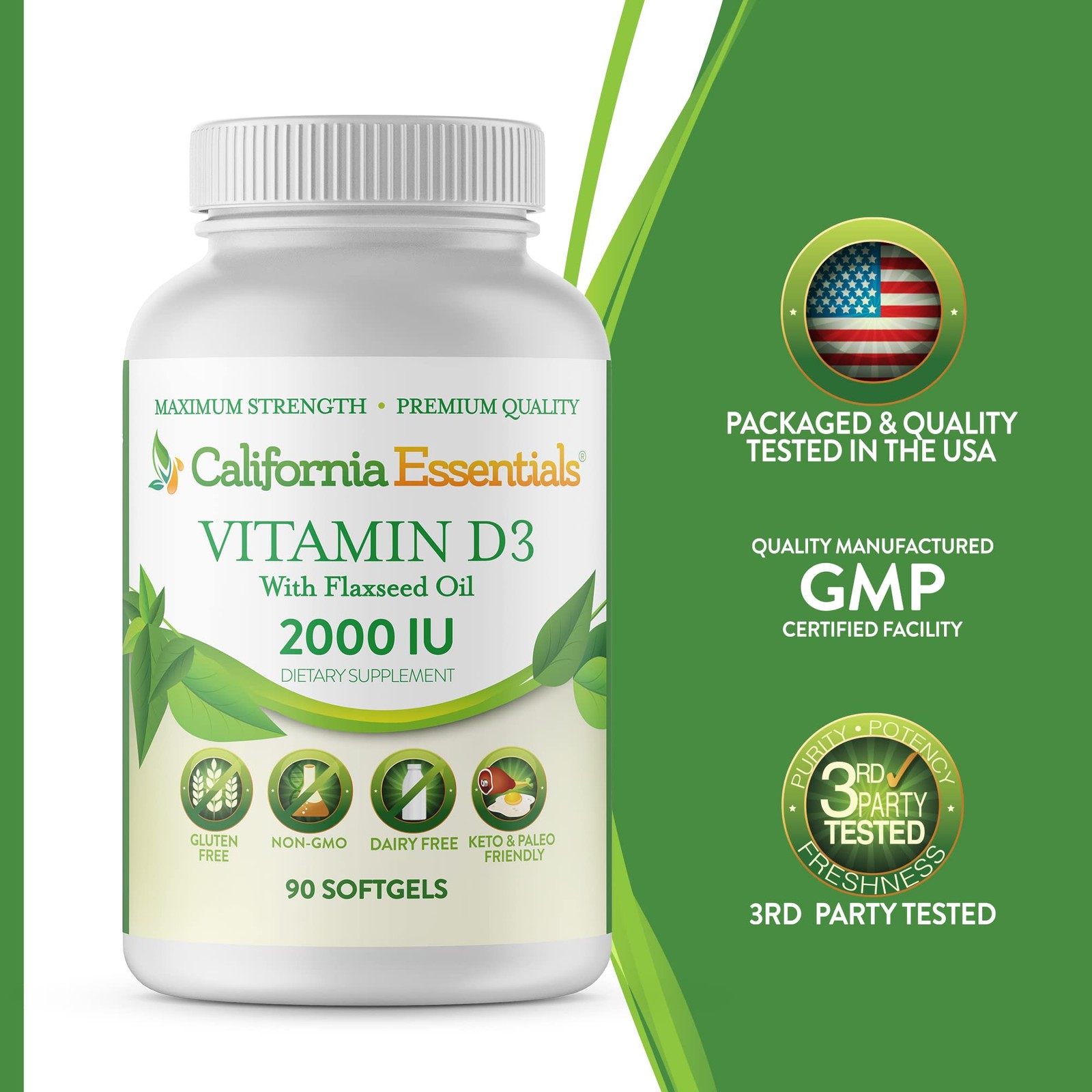 BOOST IMMUNITY & BONE HEALTH-VITAMIN D3 2,000iu SOFTGEL IN FLAXSEED OIL