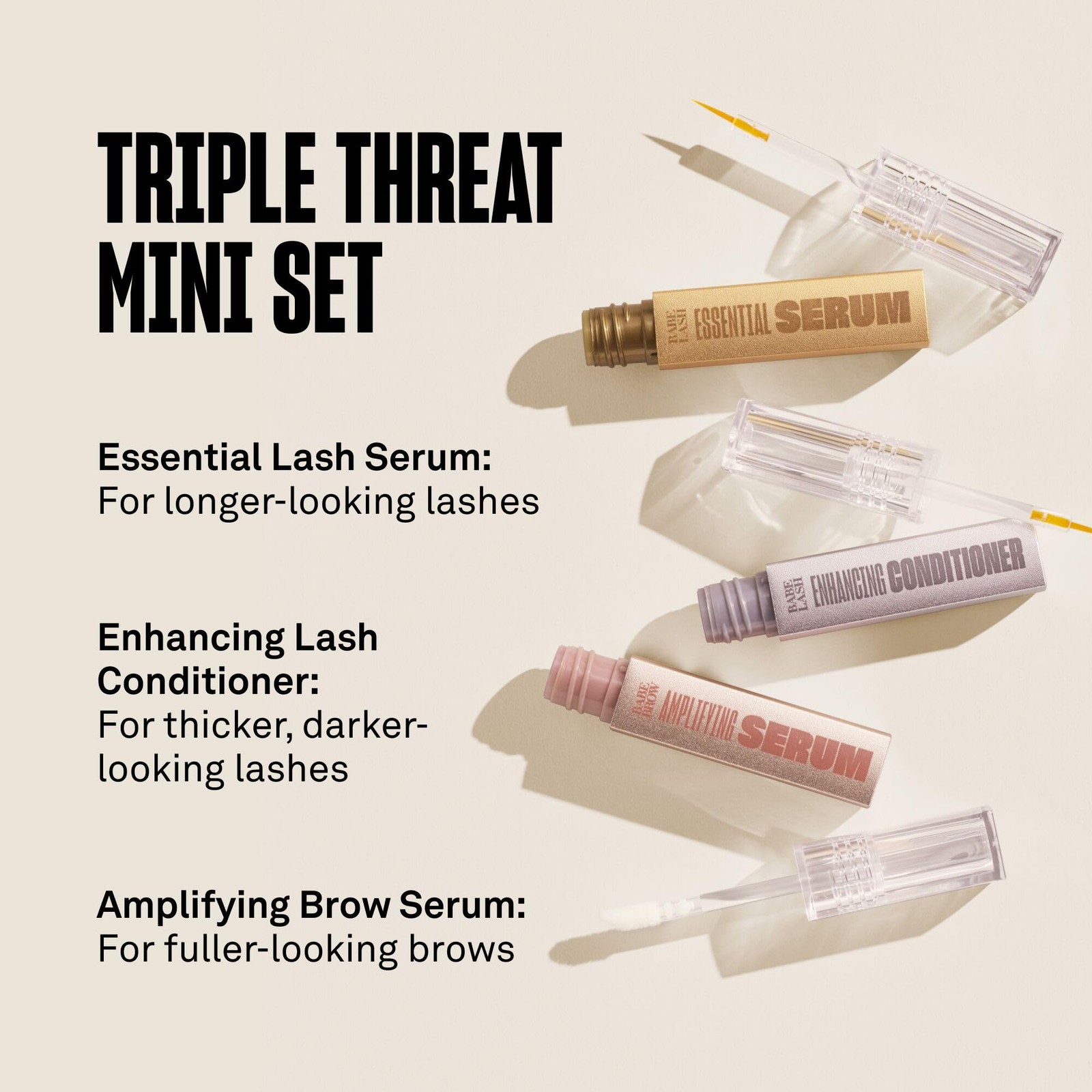 Babe Original Triple Threat Mini Set Includes Babe Lash Essential Serum