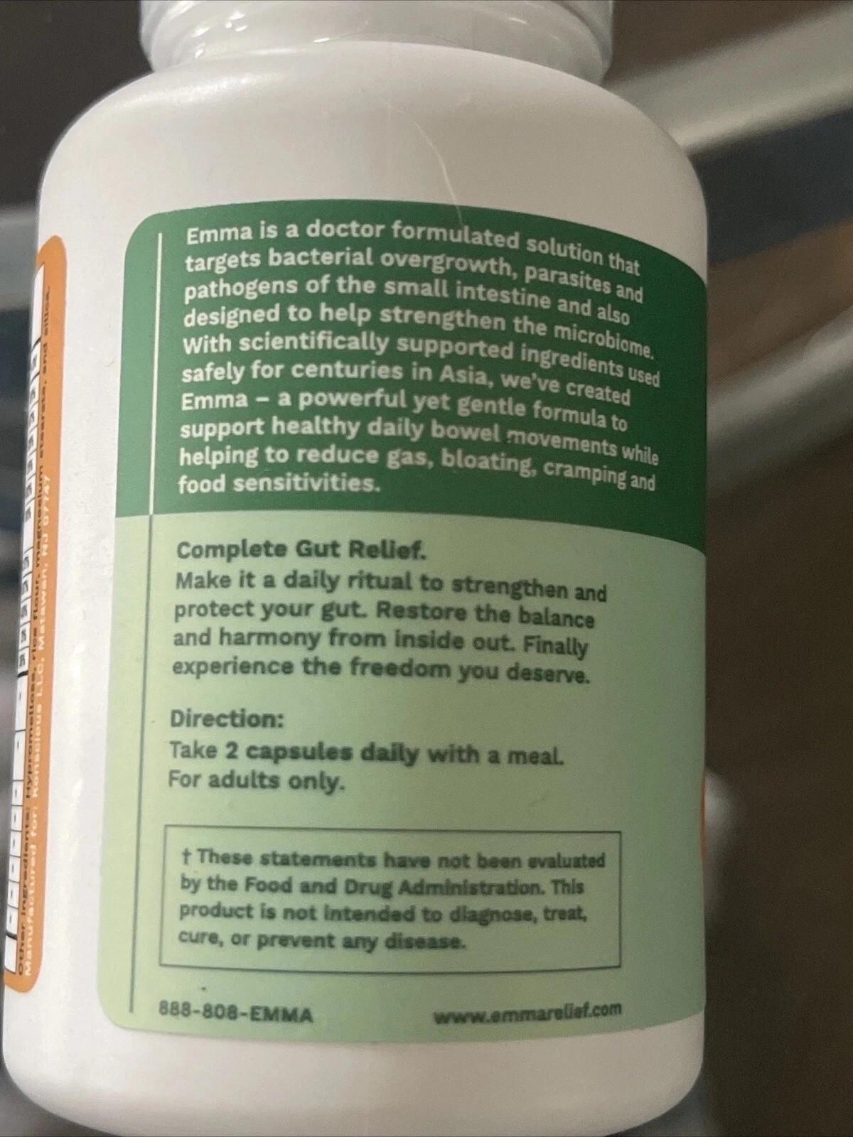3 Pack Emma Gut Health Supplement 180 Capsules for Bloating Relief & Leaky Gut++