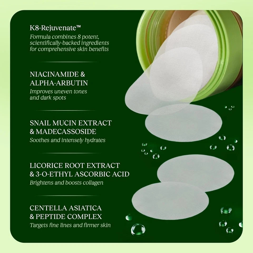 1/2/3PCS Korean Skincare Anti-Aging, Dark Spot & Wrinkle Minimizing Toner Pads