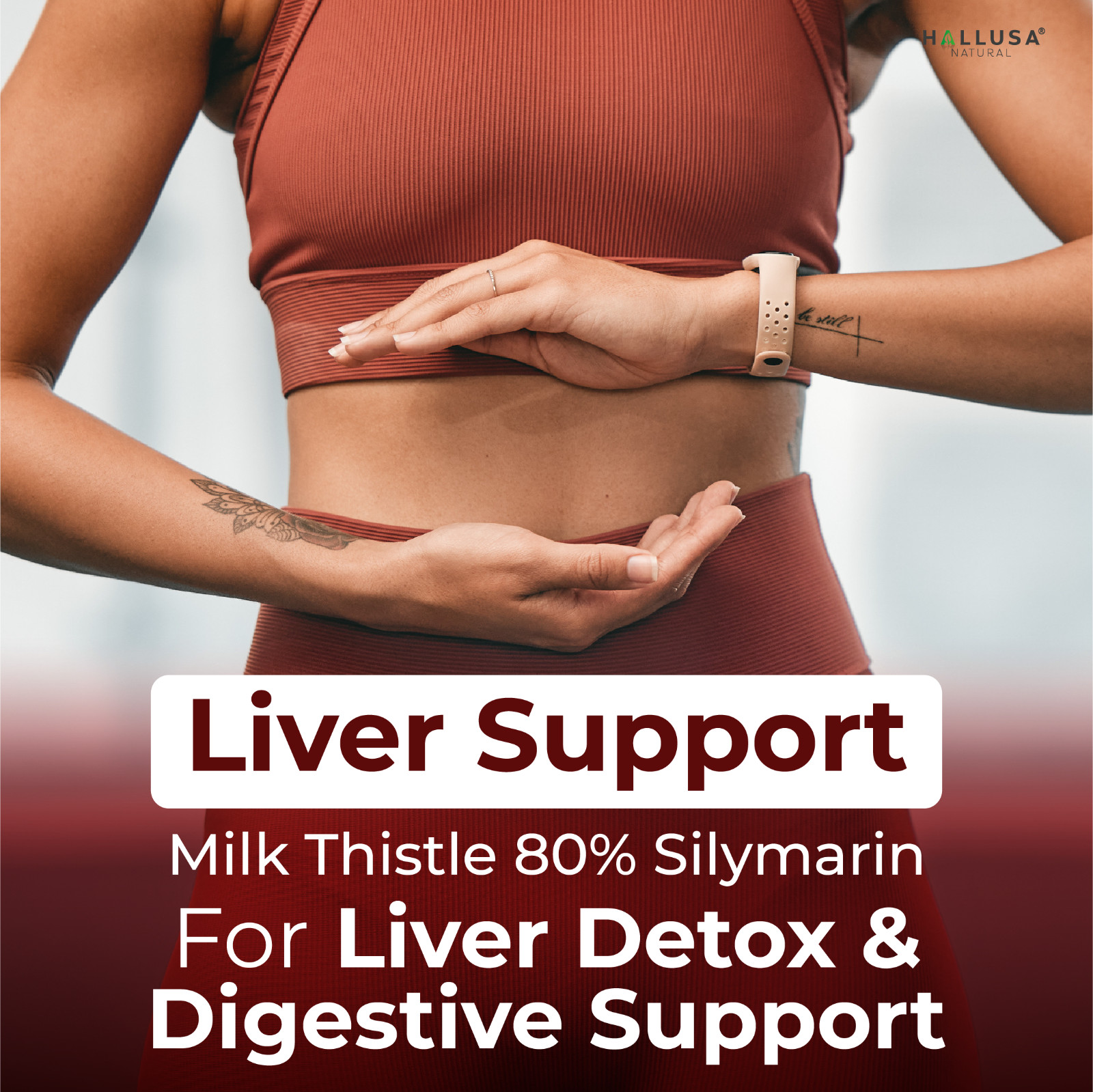 HALLVIER – Liver Cleanse Detox – Support Supplement with Milk Thistle – 60 Cap