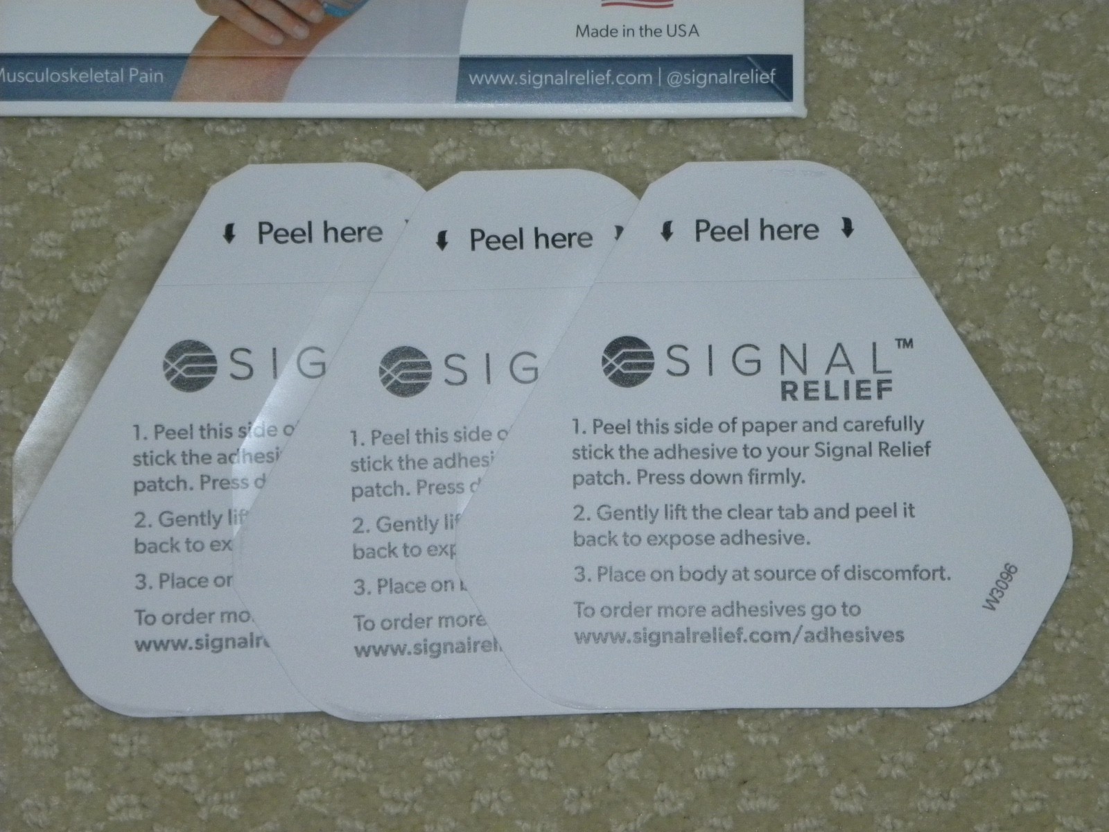 1 Pack SIGNAL RELIEF 4.5″ Kit 1 Reusable Patch 3 Adhesives NEW