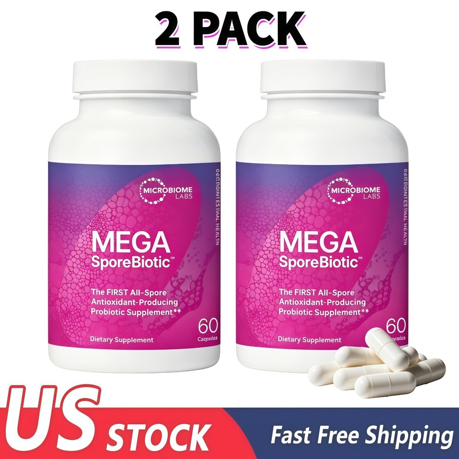 1-3PACK | Microbiome Labs MegaSporeBiotic | Spore-Based Probiotic for Gut Health