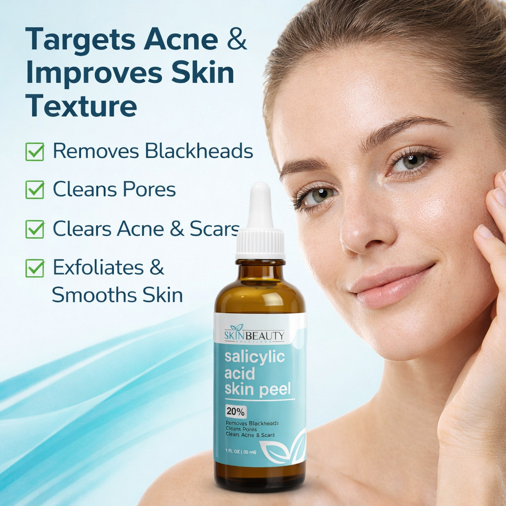 Salicylic Acid Skin Peel 10% 20% 30% Exfoliating Face Care Solution