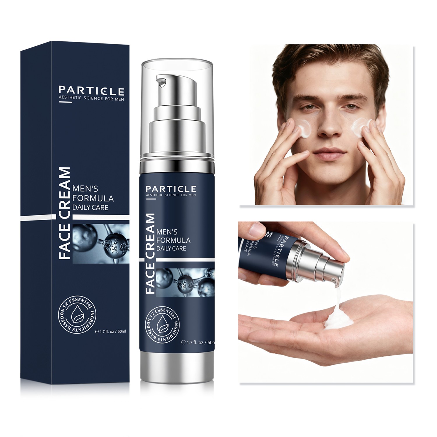 Particle Face Cream For Men 6 In 1 Anti Aging Cream Fights Eye Bags Dark Spots