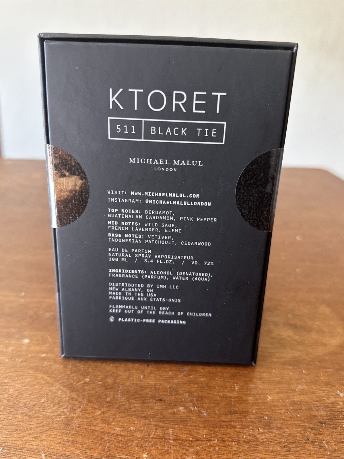 Ktoret Black Tie 511 By Michael Malul 3.4oz 100ml Eau de Parfum Men NEW SEALED