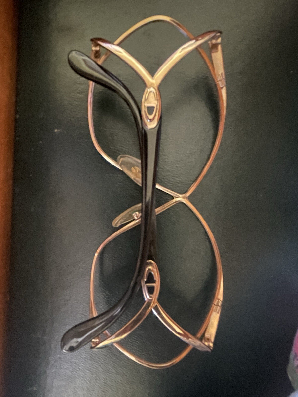 Christian Dior Vintage Gold Rimmed Eye Glasses Frames Model 2056