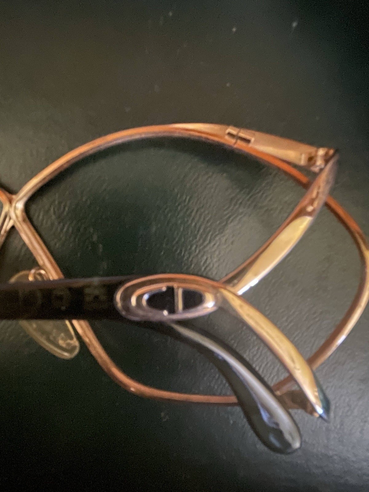 Christian Dior Vintage Gold Rimmed Eye Glasses Frames Model 2056