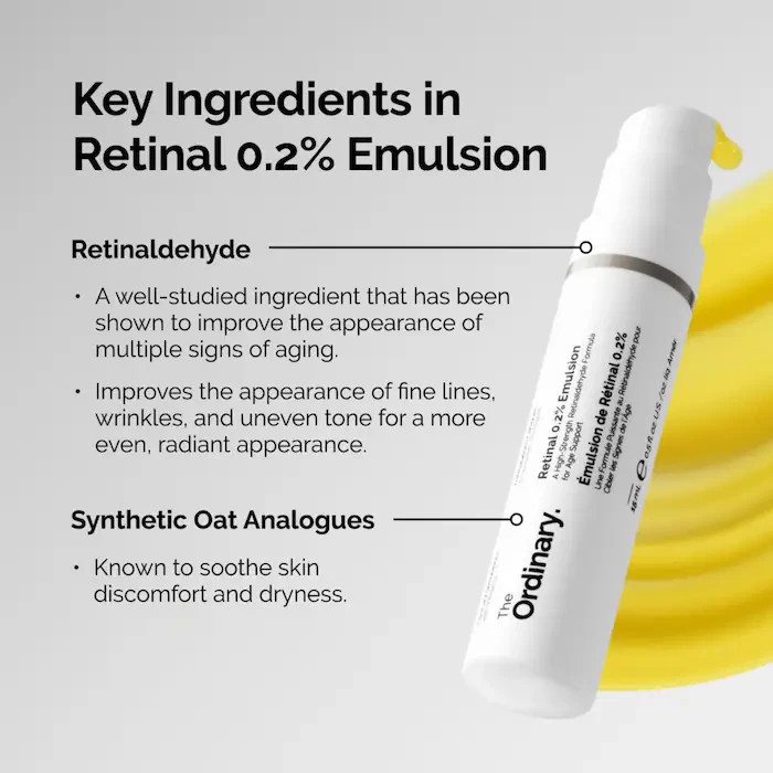 The Ordinary Authentic Retinal 0.2% Emulsion Nighttime Treatment 0.5 oz / 15 ml