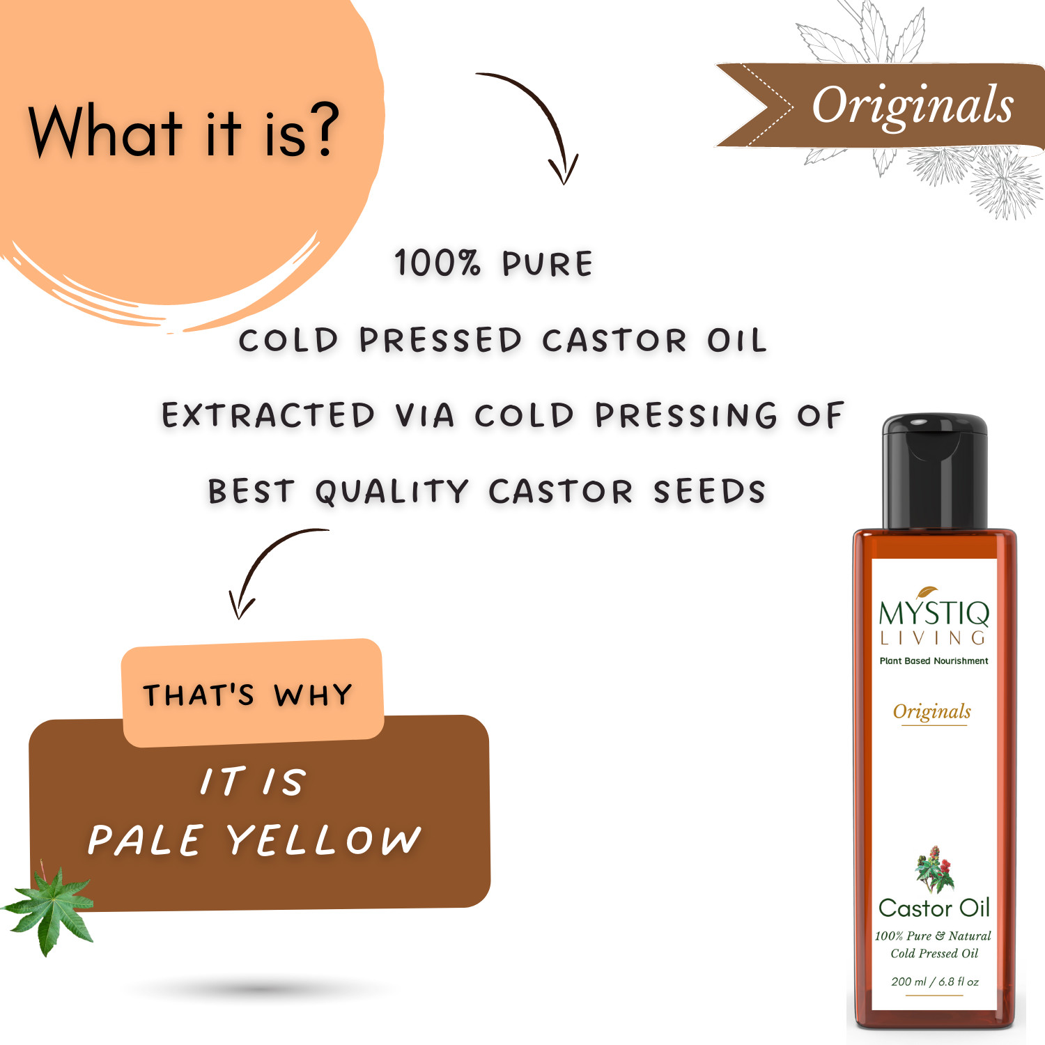 Mystiq Living Originals – Castor Oil – 200 ML