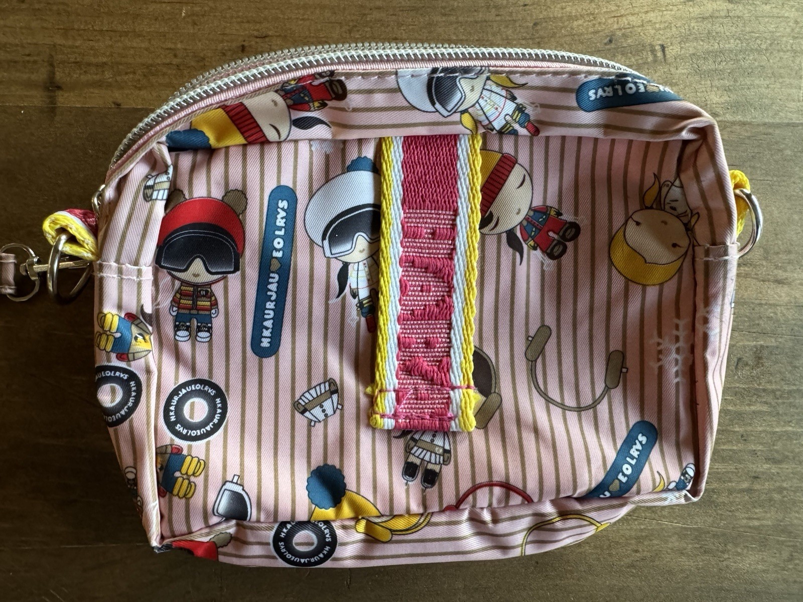 Harajuku Lovers Gwen Stefani Zippered Makeup Cosmetic Pouch Bag Wristlet Charm
