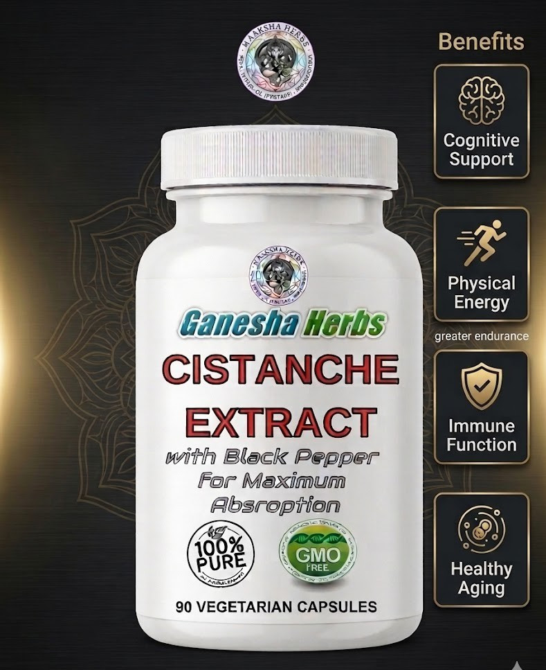 Organic CISTANCHE TUBULOSA High Potency 20:1 extract 90 Capsules NEW BATCH!