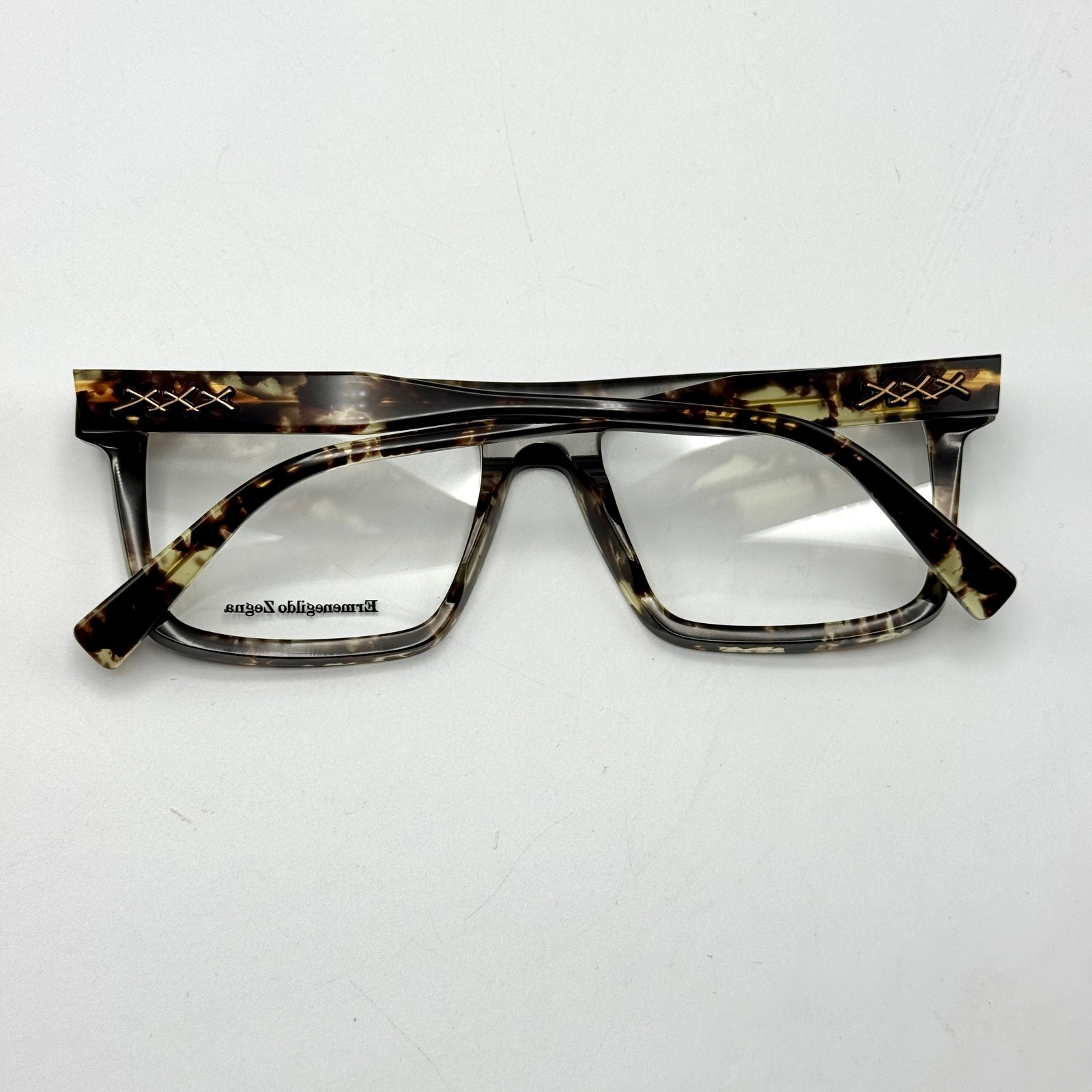 Ermenegildo Zegna Eyeglass Frames XXX15 EZ5199 56P Havana Rectangle 55-18-150