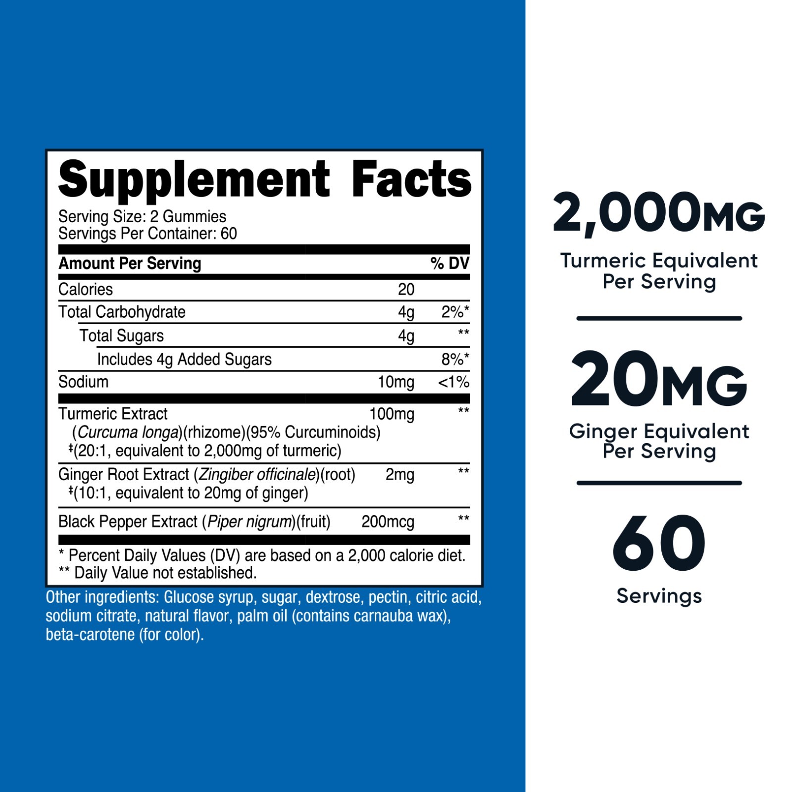Nutricost Turmeric Gummies 2,000mg Tumeric per serving (120 gummies)