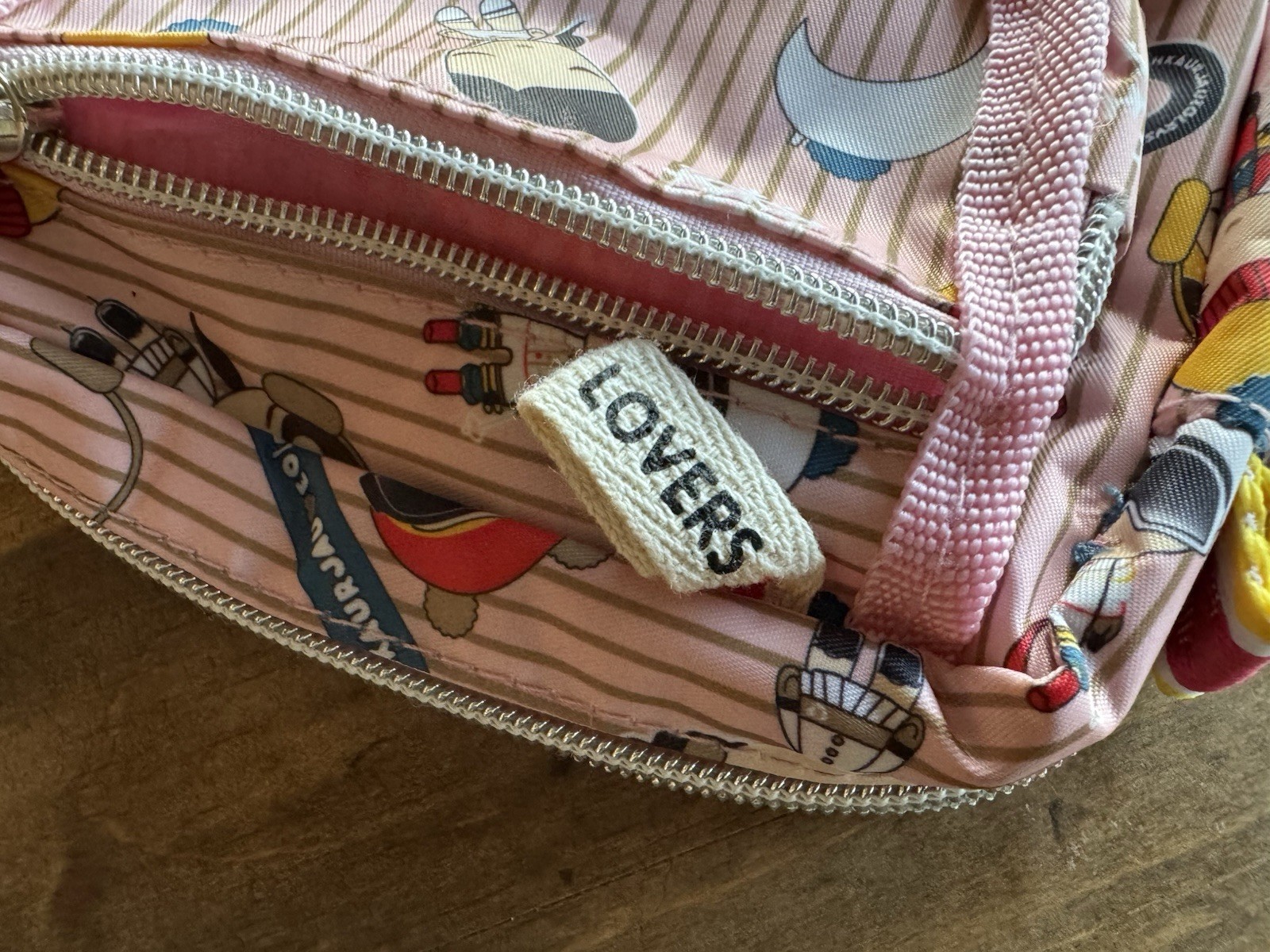 Harajuku Lovers Gwen Stefani Zippered Makeup Cosmetic Pouch Bag Wristlet Charm