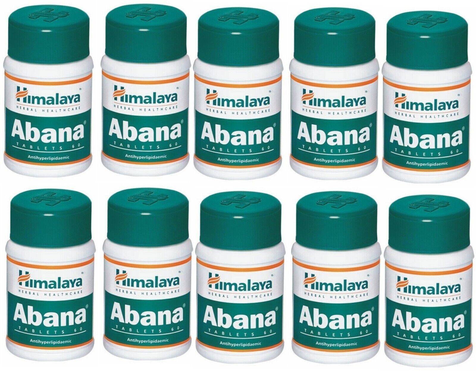 10 packs X Himalaya ABANA 60 Tabs Reduces Cholesterol | Free Shipping