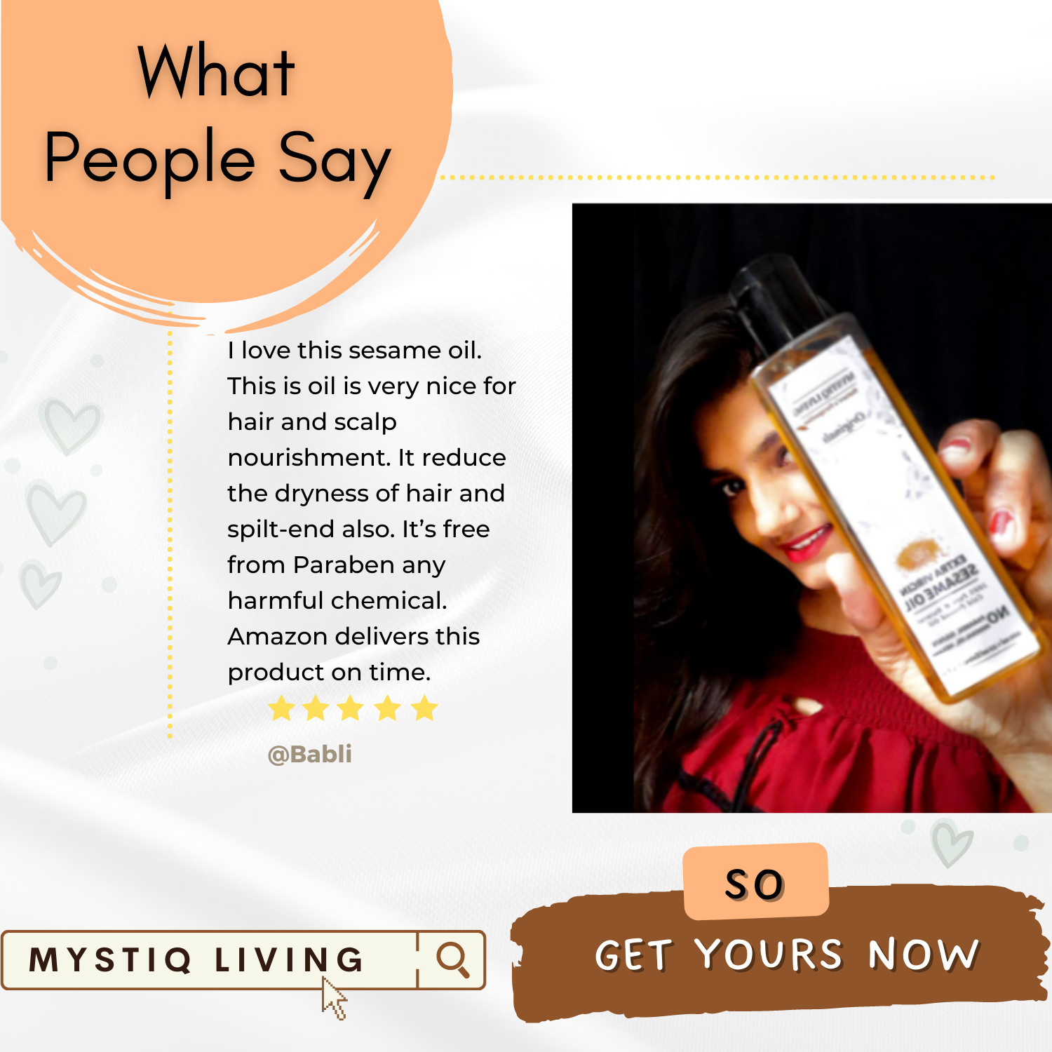 Mystiq Living Originals – Extra Virgin Sesame Oil – 200 ML