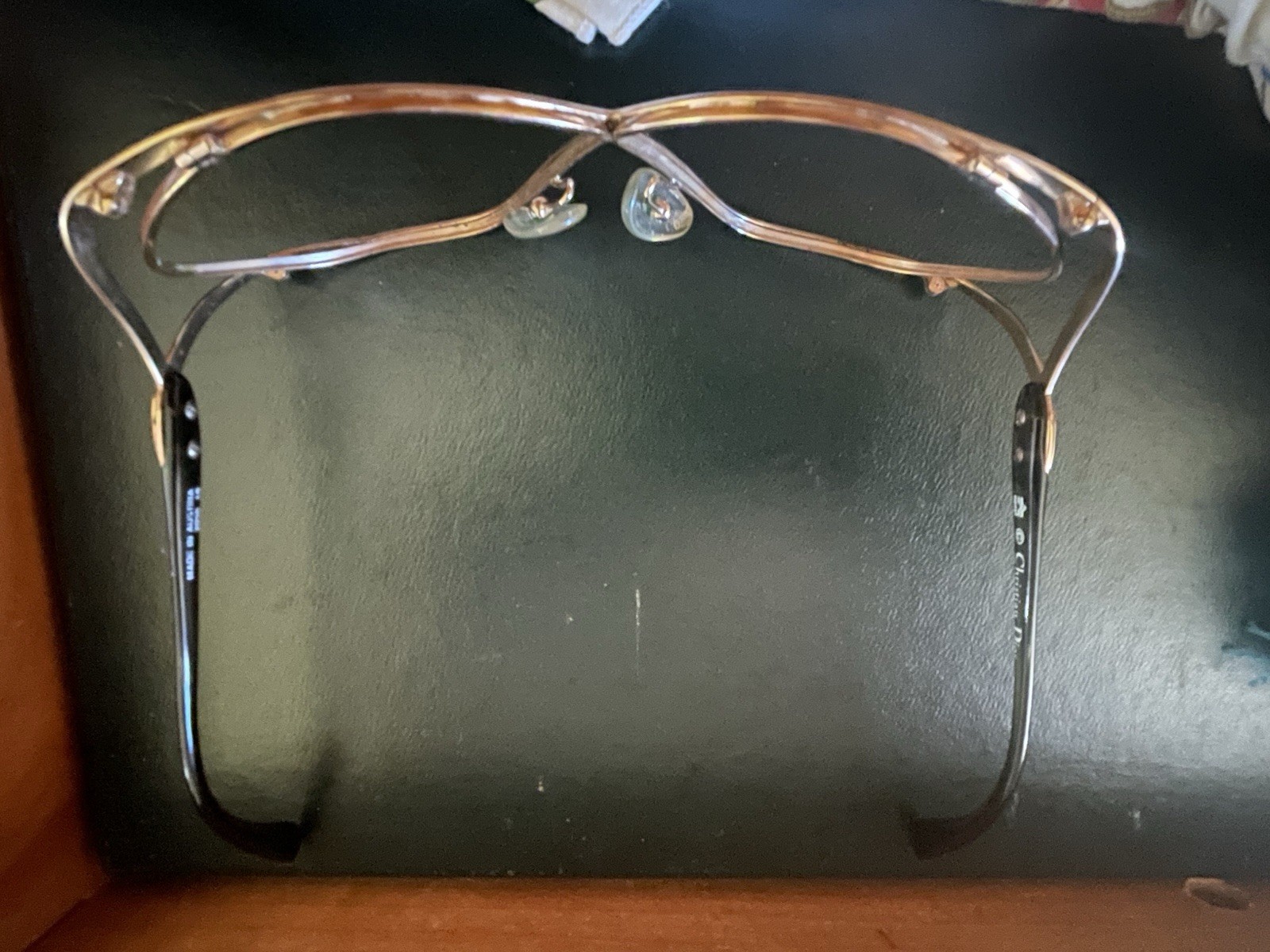 Christian Dior Vintage Gold Rimmed Eye Glasses Frames Model 2056